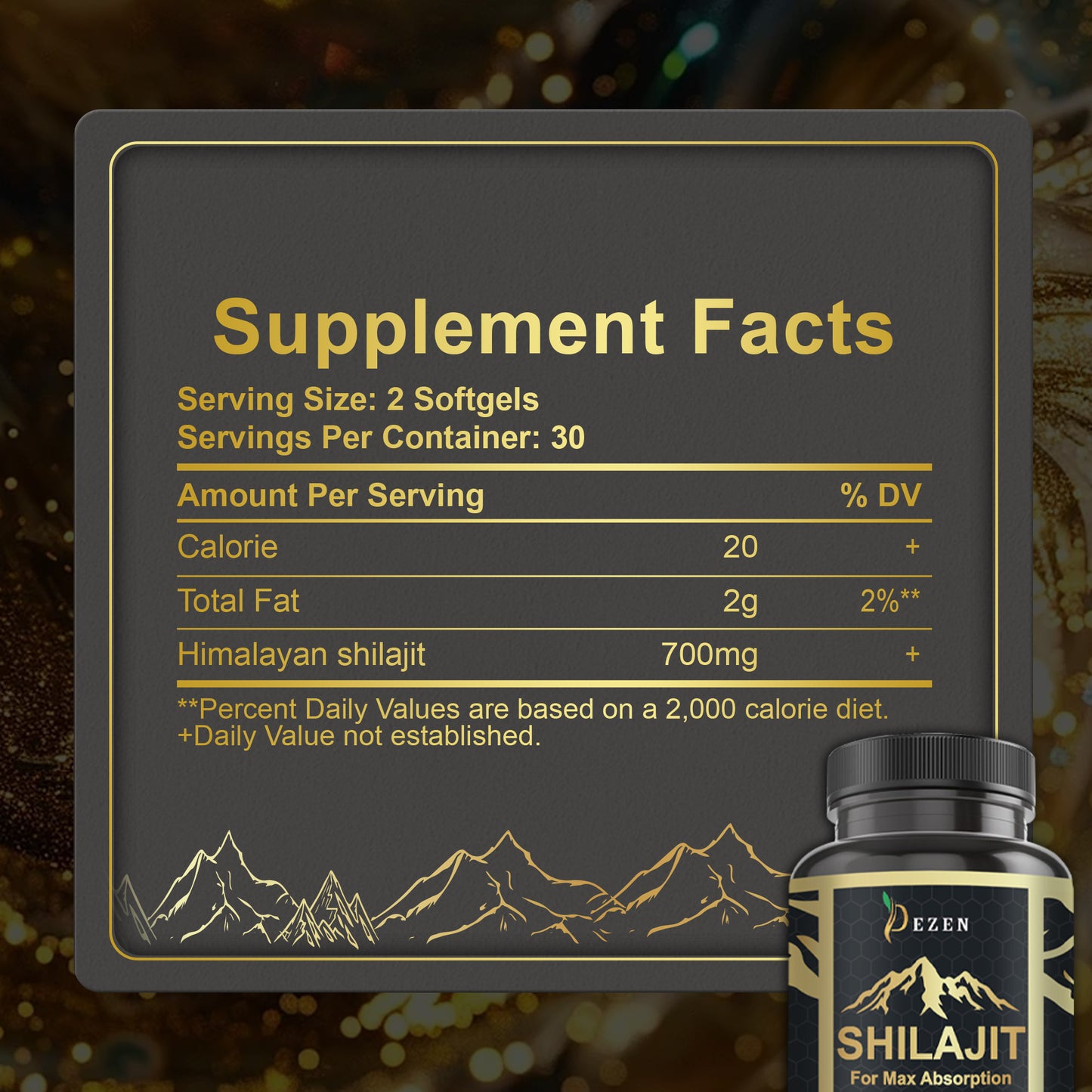 DEZEN Pure Himalayan Shilajit & Krill Oil Softgels with Omega 3 for Supports Energy, Cognitive Function, Immune & Heart Health, 60 Count Each