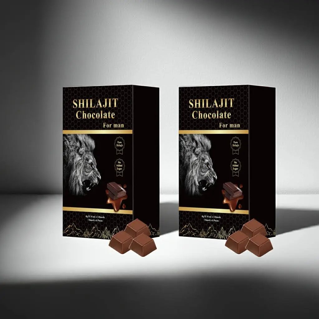 DEZEN Organic Shilajit Chocolate with Ashwagandha, Honey, 12 Pcs Each DEZEN
