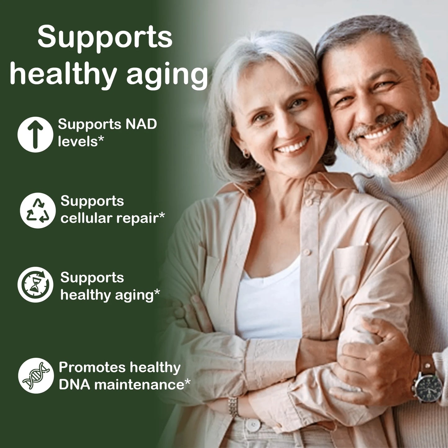 DEZEN NAD+ Supplements Alternative, Liposomal Nicotinamide Riboside/Resveratrol for Anti-Aging, Focus & Energy, 80 Capsules Each