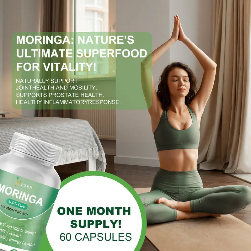 DEZEN Organic Moringa Powder Capsules | Superfood Powder DEZEN