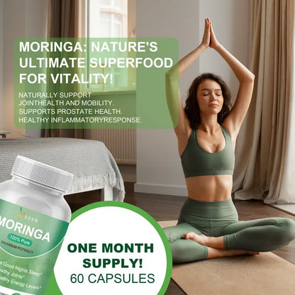 DEZEN Organic Moringa Powder Capsules | Superfood Powder DEZEN