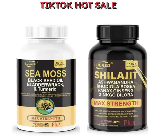 Sea Moss and Shilajit Capsule Combo Pack, 60 Count Each DEZEN