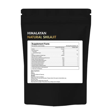 Pure Himalayan Shilajit Gummies with Ashwagandha, Ginger, Turmeric, Ginseng, 60 Count Each DEZEN