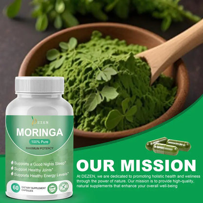 DEZEN Organic Moringa Powder Capsules | Superfood Powder DEZEN