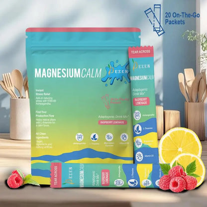 Calm Powder Magnesium | DEZEN Super Calm Drink Mix | Raspberry Lemonade DEZEN