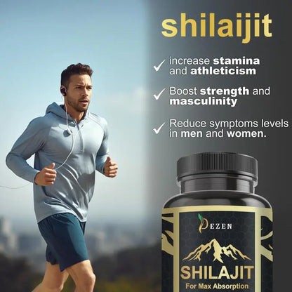 DEZEN Pure Himalayan Shilajit & Krill Oil Softgels with Omega 3 DEZEN
