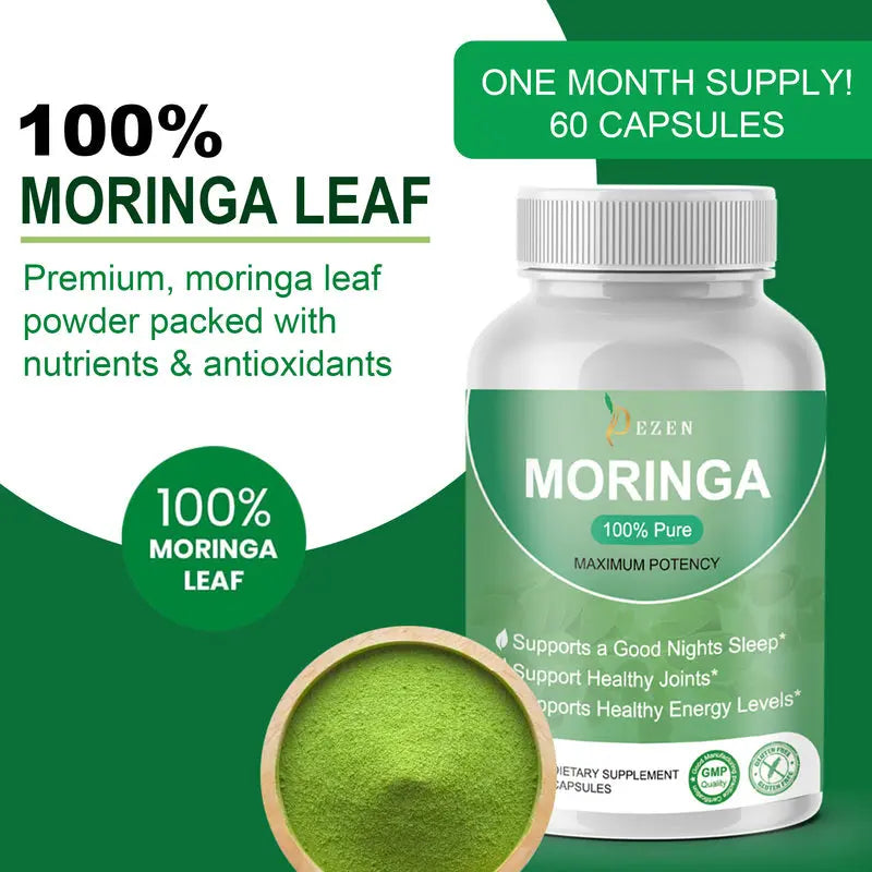 DEZEN Organic Moringa Powder Capsules | Superfood Powder DEZEN