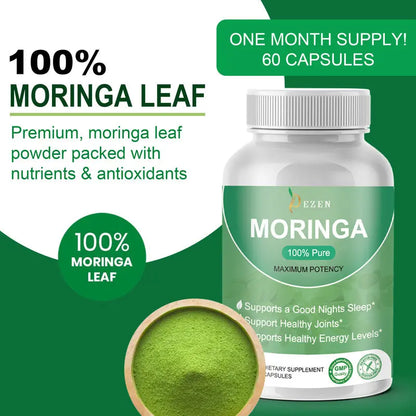 DEZEN Organic Moringa Powder Capsules | Superfood Powder DEZEN