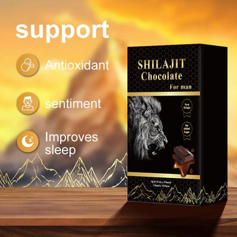 DEZEN Organic Shilajit Chocolate with Ashwagandha, Honey, 12 Pcs Each DEZEN