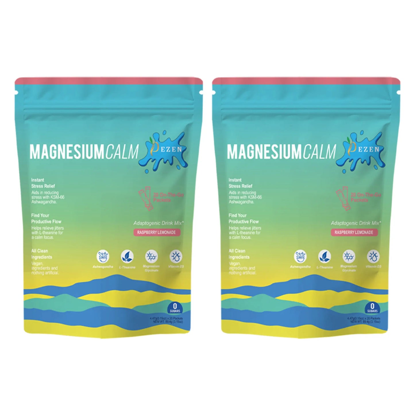 Calm Powder Magnesium | DEZEN Super Calm Drink Mix | Raspberry Lemonade DEZEN