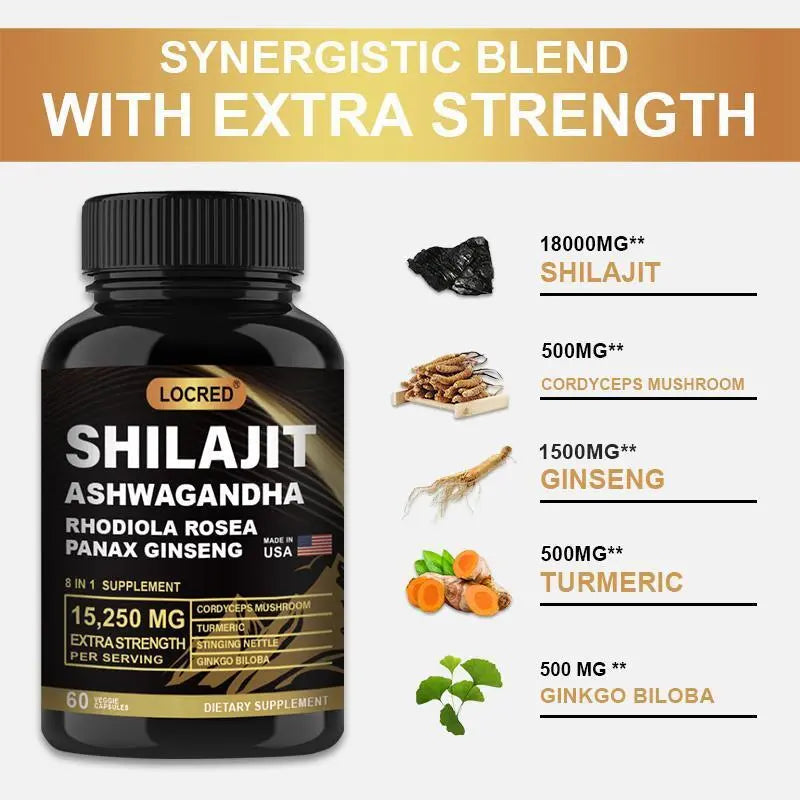 Sea Moss and Shilajit | Combo Pack Pure Himalayan Shilajit and Organic Sea Moss Capsule DEZEN