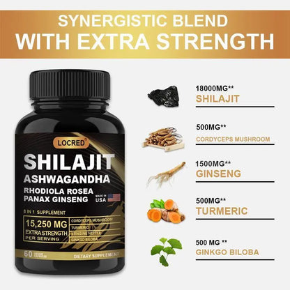 Sea Moss and Shilajit | Combo Pack Pure Himalayan Shilajit and Organic Sea Moss Capsule DEZEN