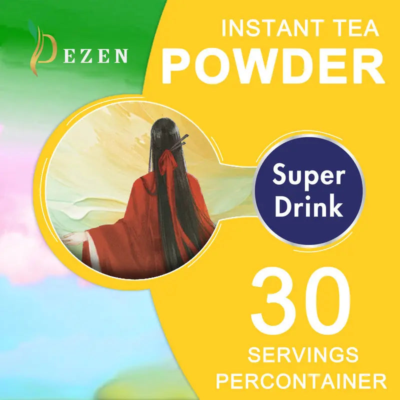 DEZEN Yerba Mate Tea Bags Peach Mango Prebiotics and Probiotics Supplements DEZEN