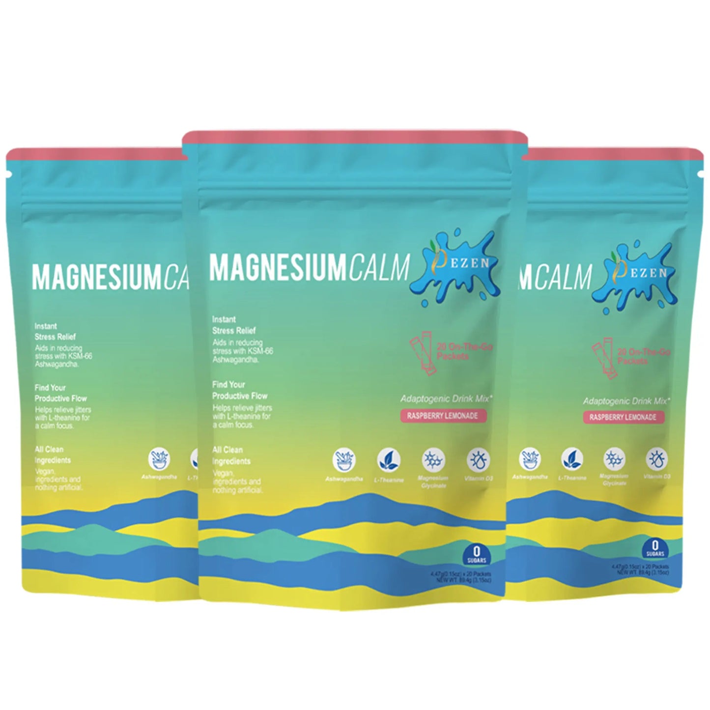 Calm Powder Magnesium | DEZEN Super Calm Drink Mix | Raspberry Lemonade DEZEN