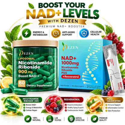 NAD+ Capsules & NAD Liquid Sachet Combo,  Liposomal Nicotinamide Riboside (NR)