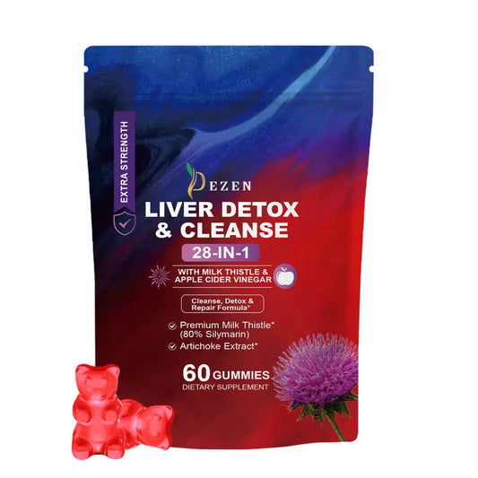 Liver Cleanse Detox Gummies Apple Flavored 60 Count DEZEN
