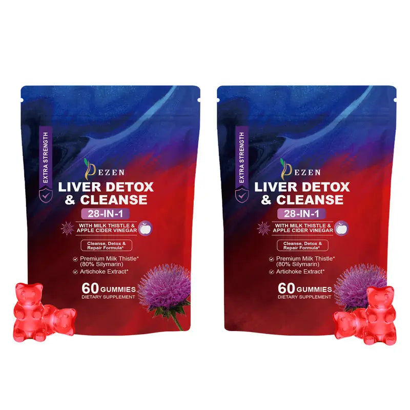 Liver Cleanse Detox Gummies Apple Flavored 60 Count DEZEN