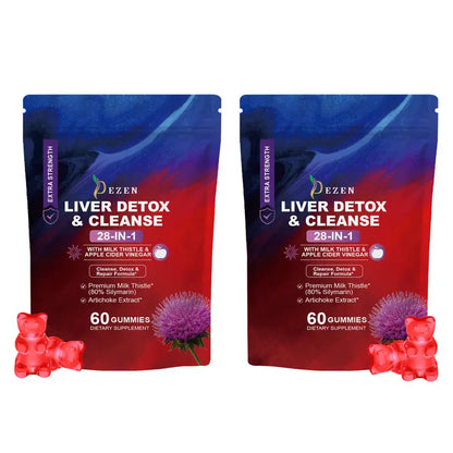 Liver Cleanse Detox Gummies Apple Flavored 60 Count DEZEN