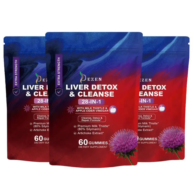 Liver Cleanse Detox Gummies Apple Flavored 60 Count DEZEN
