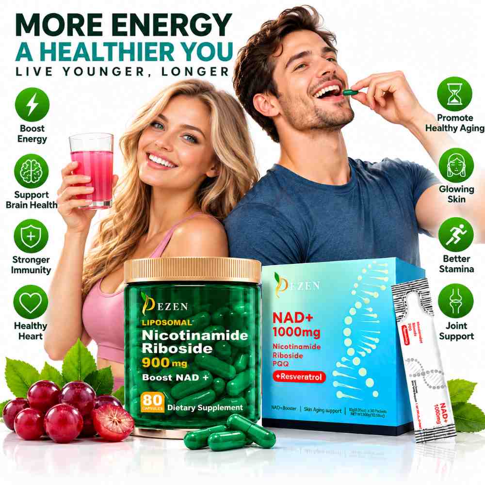 NAD+ Capsules & NAD Liquid Sachet Combo,  Liposomal Nicotinamide Riboside (NR)