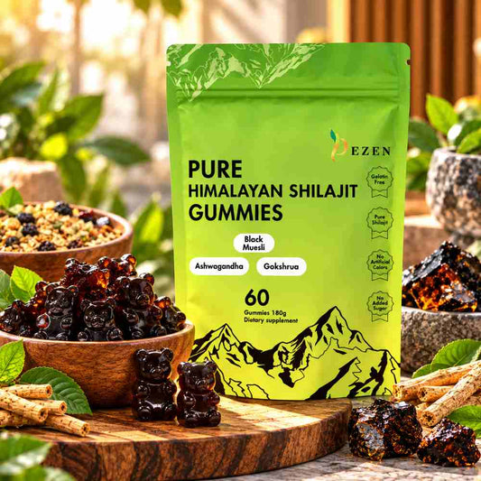 DEZEN Shilajit Gummies 3000mg with Ashwagandha 60 Count