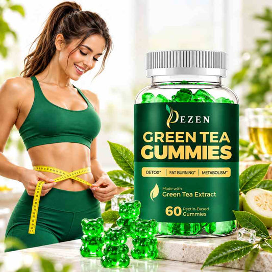 Fat Burner Green Tea Gummies, Metabolism & Energy Support Supplement, Weight Loss Gummy