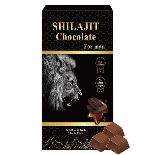 Pure Himalayan Shilajit Chocolate with Ashwagandha, Shilajit Resin & Honey for Boosts Energy & Stamina, Cognitive Support, Reduces Stress & Anxiety, 12 Pcs