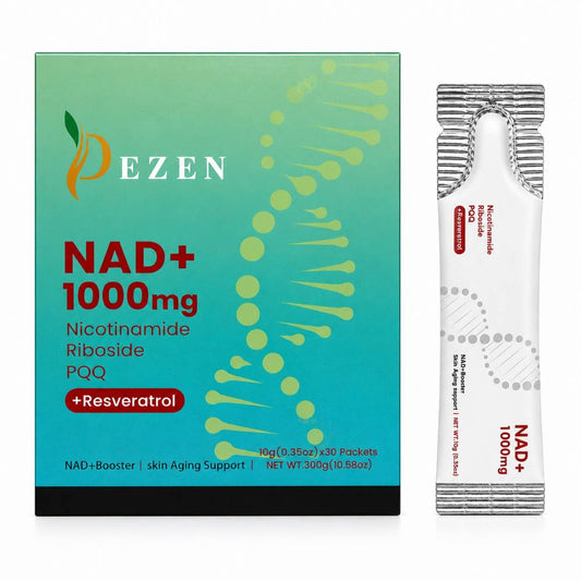 DEZEN NAD+ Liquid Sachet– Nicotinamide Riboside Supplement with Resveratrol, Quercetin & PQQ | 30 Sachets