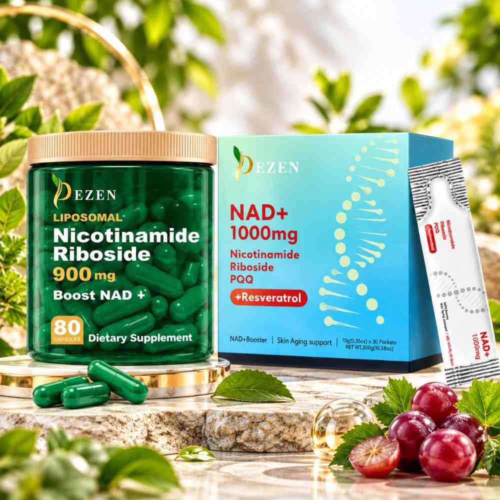 NAD+ Capsules & NAD Liquid Sachet Combo,  Liposomal Nicotinamide Riboside (NR)