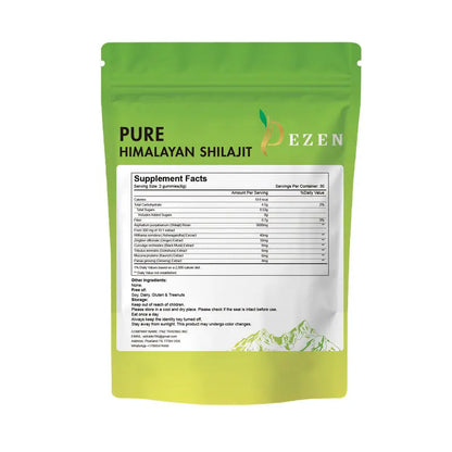 DEZEN Shilajit Gummies 3000mg with Ashwagandha 60 Count DEZEN
