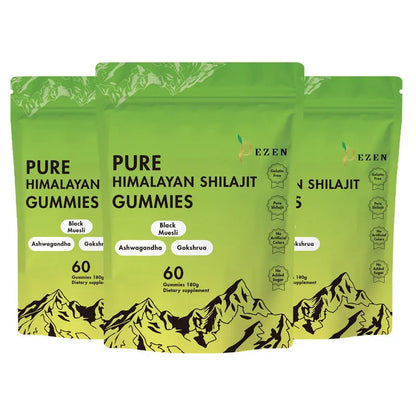 DEZEN Shilajit Gummies 3000mg with Ashwagandha 60 Count DEZEN