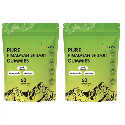 DEZEN Shilajit Gummies 3000mg with Ashwagandha 60 Count DEZEN