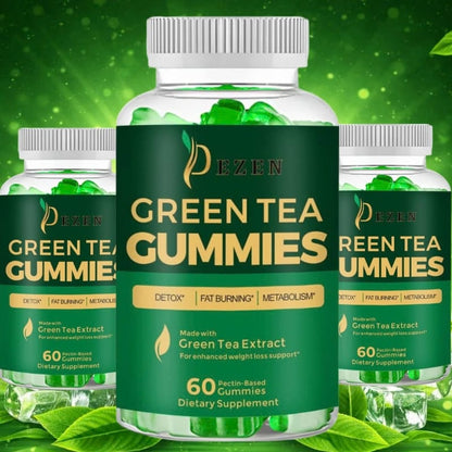 Fat Burner Green Tea Gummies, Metabolism & Energy Support Supplement, Weight Management Gummies