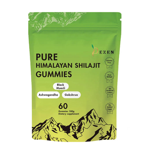 DEZEN Shilajit Gummies 3000mg with Ashwagandha 60 Count DEZEN