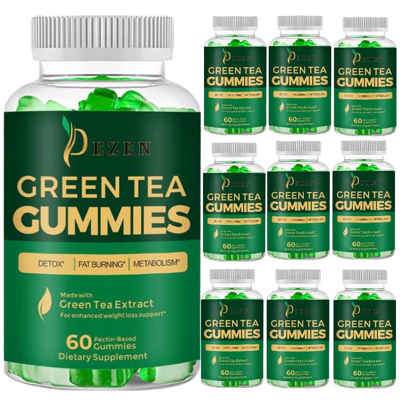 Fat Burner Green Tea Gummies, Metabolism & Energy Support Supplement, Weight Management Gummies