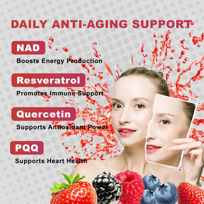 DEZEN NAD Resveratrol | Best NAD+ Supplement | NAD Liquid Drink Mix DEZEN