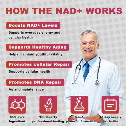 DEZEN NAD Resveratrol | Best NAD+ Supplement | NAD Liquid Drink Mix DEZEN
