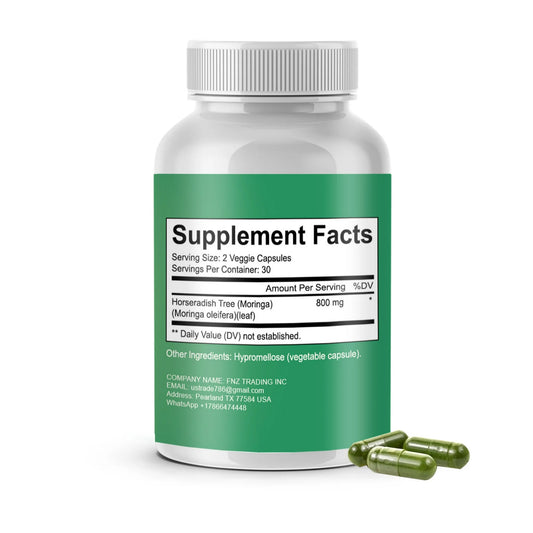 DEZEN Moringa Powder Capsules Superfood– Nutrient-Rich Antioxidant Superfood, A1