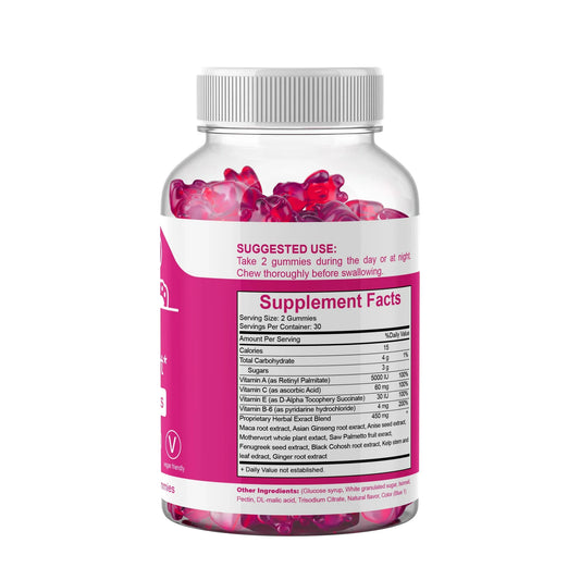 Chest Growth Top Support Berry Gummies for Women for Body Curve & Chest Enhancement, 60 Count Each