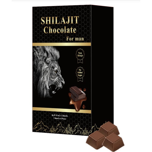 Pure Himalayan Shilajit Chocolate with Ashwagandha, Shilajit Resin & Honey for Boosts Energy & Stamina, Cognitive Support, Reduces Stress & Anxiety, 12 Pcs